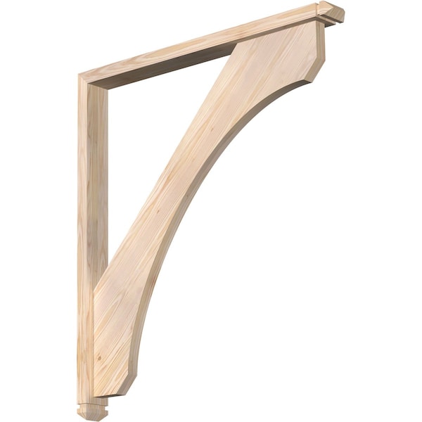 Ekena Millwork Legacy Arts and Crafts Smooth Bracket w/ Offset Brace, Douglas Fir, 3 1/2"W x 36"D x 40"H BKT0402X36X40LEC03SDF - main